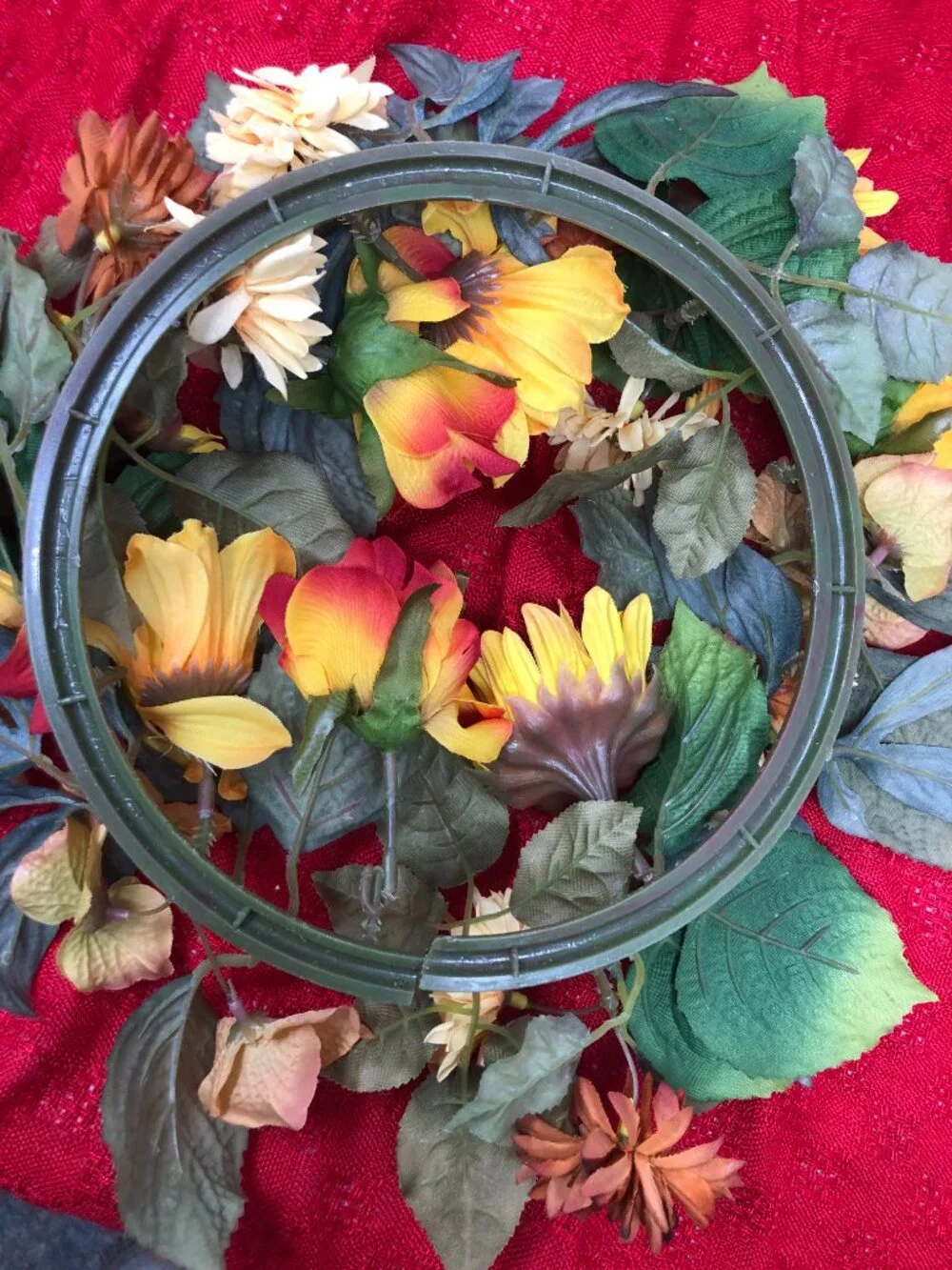 Set of 2 Artificial Autumn Floral Wreaths – Must Be Purchased Together